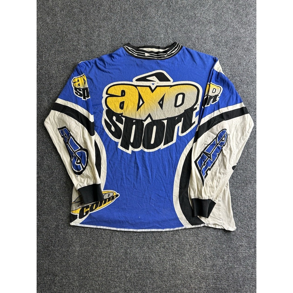 Mens 90s AXO Sport Motocross Racing Jersey Made in Thailand, Size XL